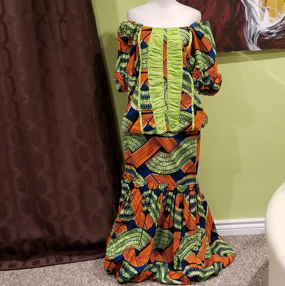 Beautiful 2 Piece African Print Skirt Set